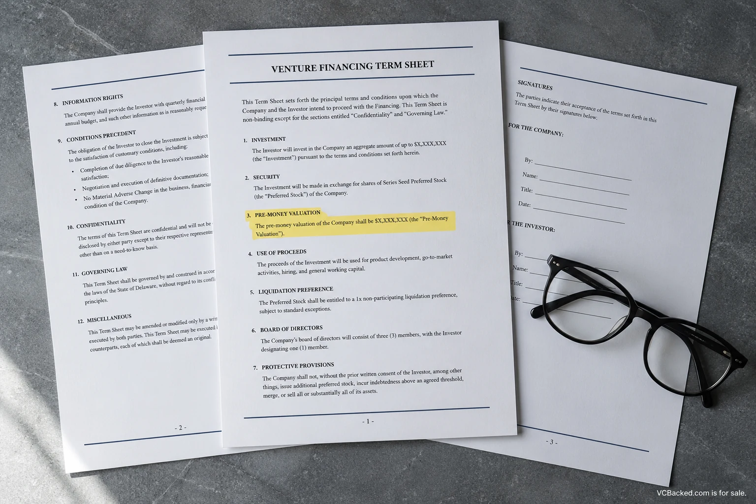 How to Read a Venture Term Sheet paper study