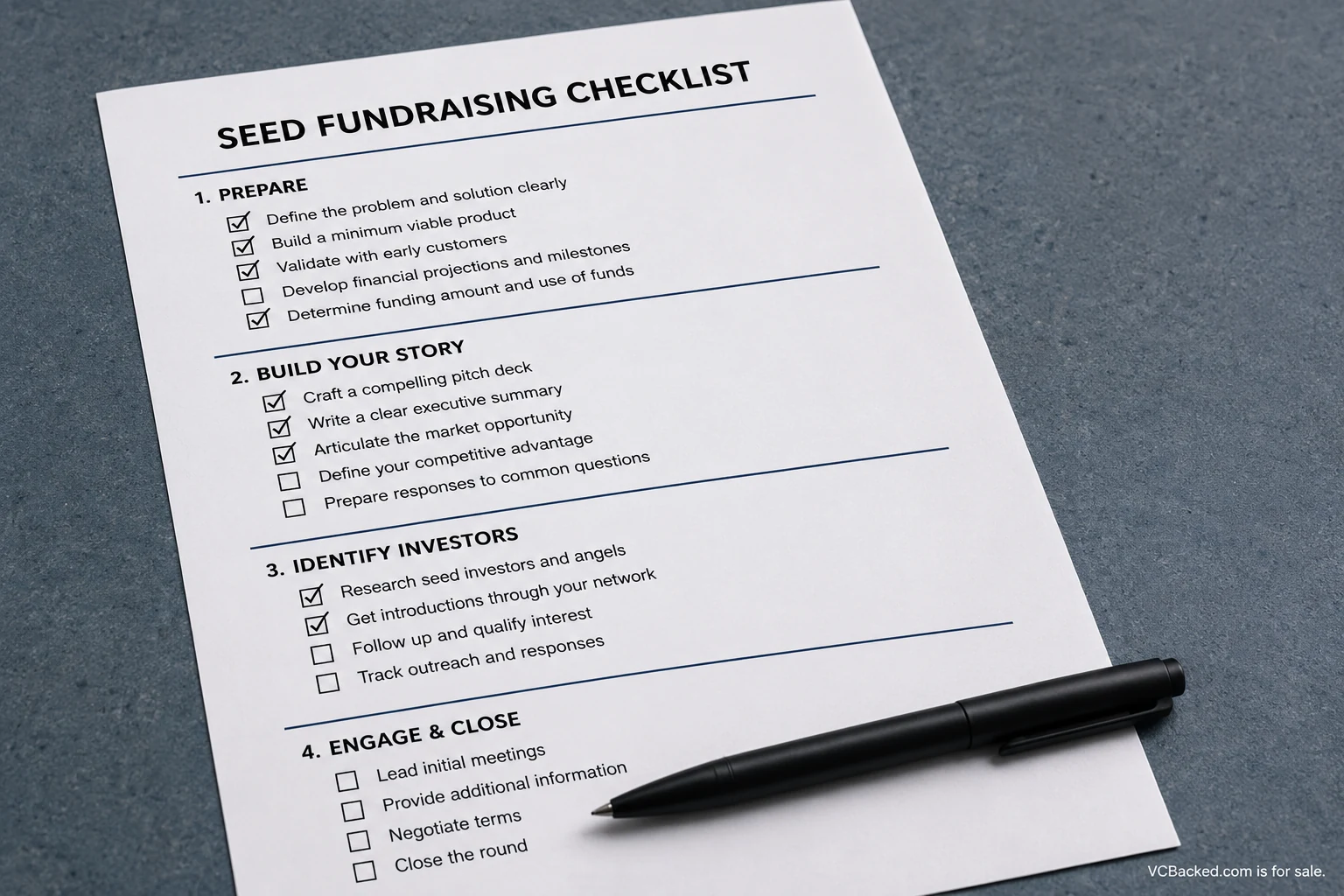 How to Run a Seed Fundraising Process paper study