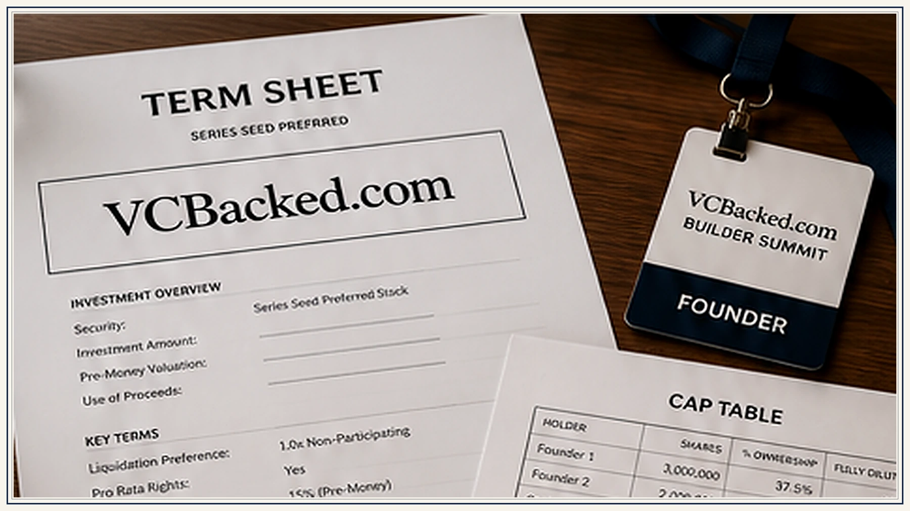 VCBacked.com portfolio papers and cap table