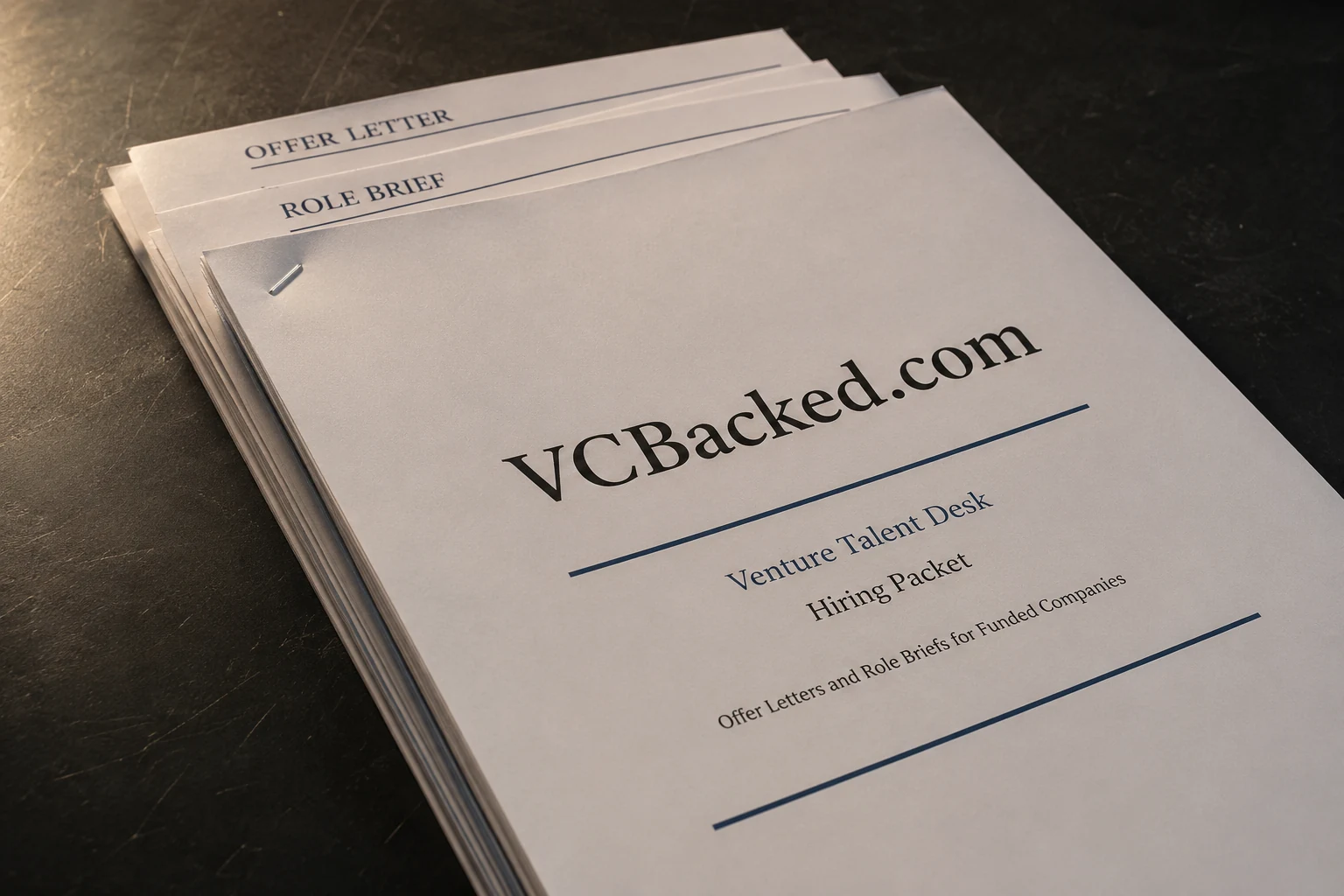 VCBacked.com concept for A talent desk